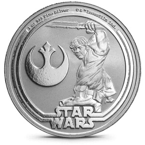 2025 Niue Star Wars: Luke Skywalker sølvmynt 1 ozt (BU)