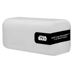 2025 Niue Star Wars: Luke Skywalker sølvmynt 1 ozt tube med 20 stk (BU)