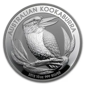 2012 Kookaburra sølvmynt 10 ozt